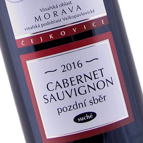 Cabernet Sauvignon pozdní sběr suché 2016 (Vinařství Fojtík)